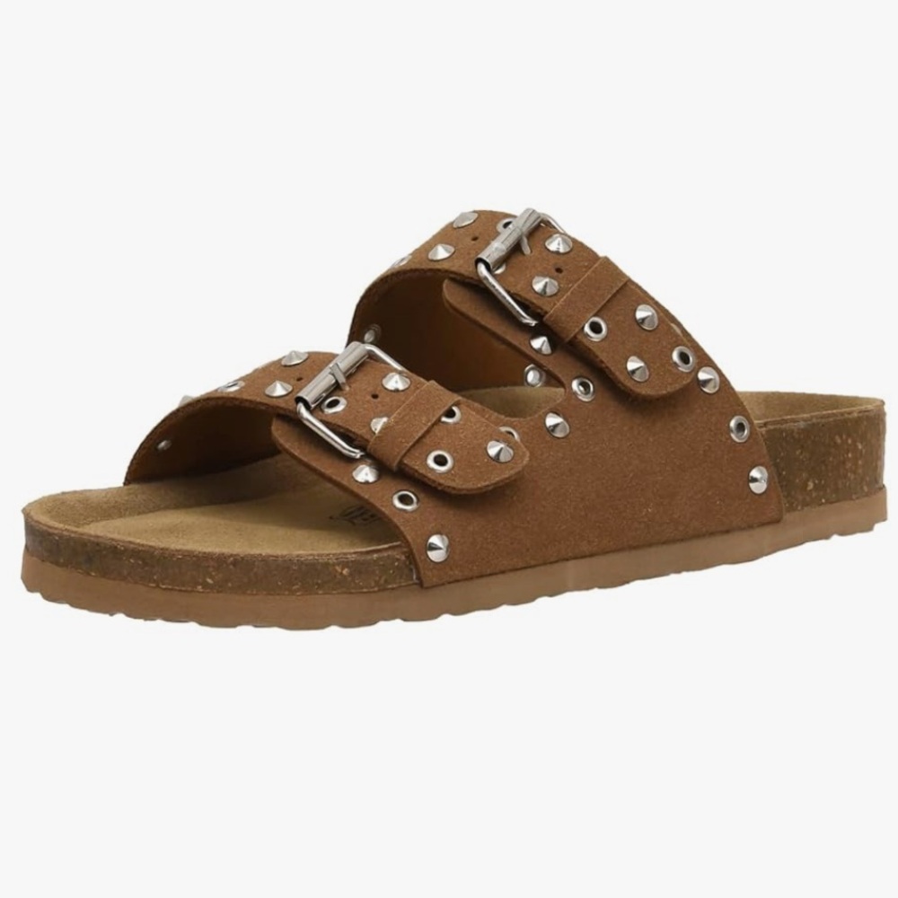 CUSHIONAIRE Women's Landon Cork Footbed Sandal Size 9